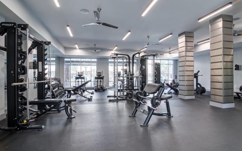 Open and well-lit fitness center