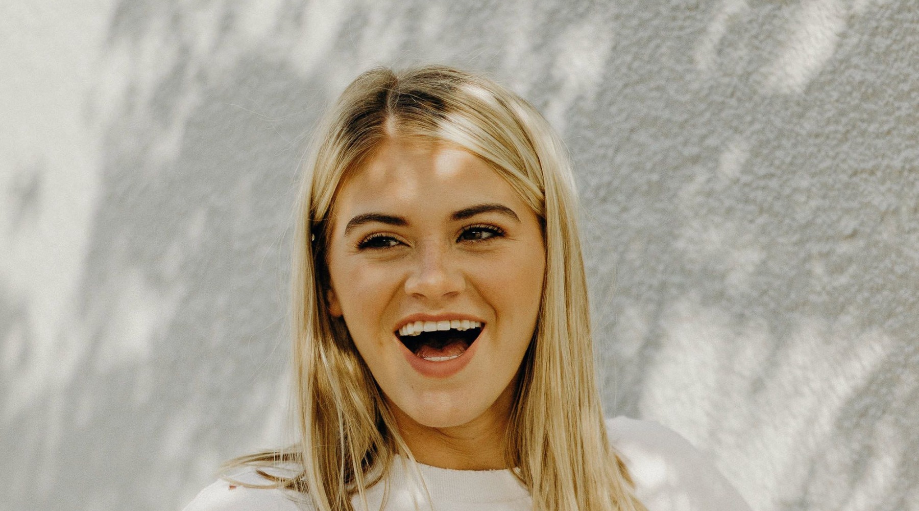 a girl smiling
